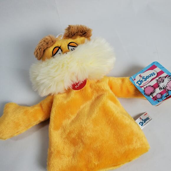 Aurora Dr Seuss Lorax Plush Hand Puppet Yellow 10" Stuffed Animal - Picture 2 of 9